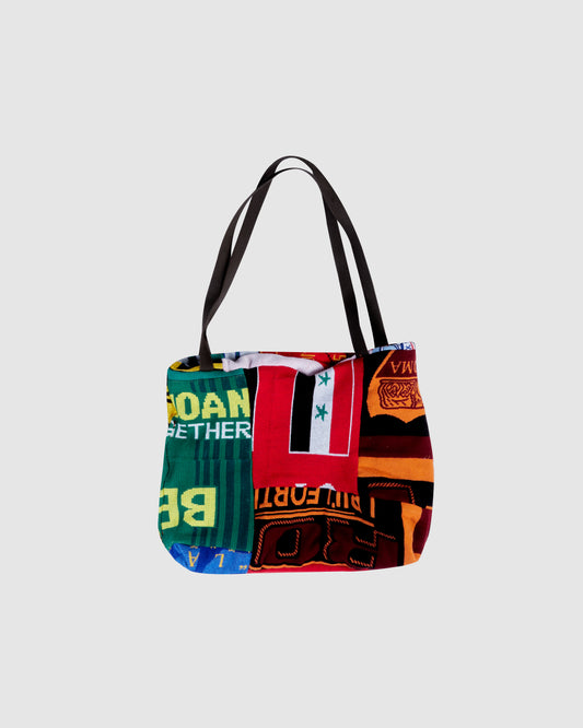 Upcycled "Reversible" Soccer Scarf Tote Bag by Aime Mbuyi